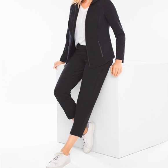Chico’s Neema Knit Black Active Pants | 12P - Picture 1 of 8